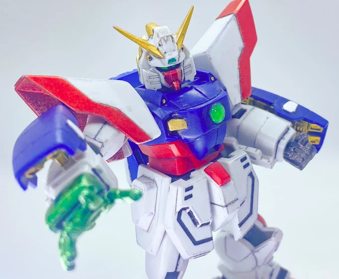 #今だ乗っかれGガン祭り  よし、なんだかんだでお気に入りの旧キット 1/144シャイニングガンダムの出番だ!