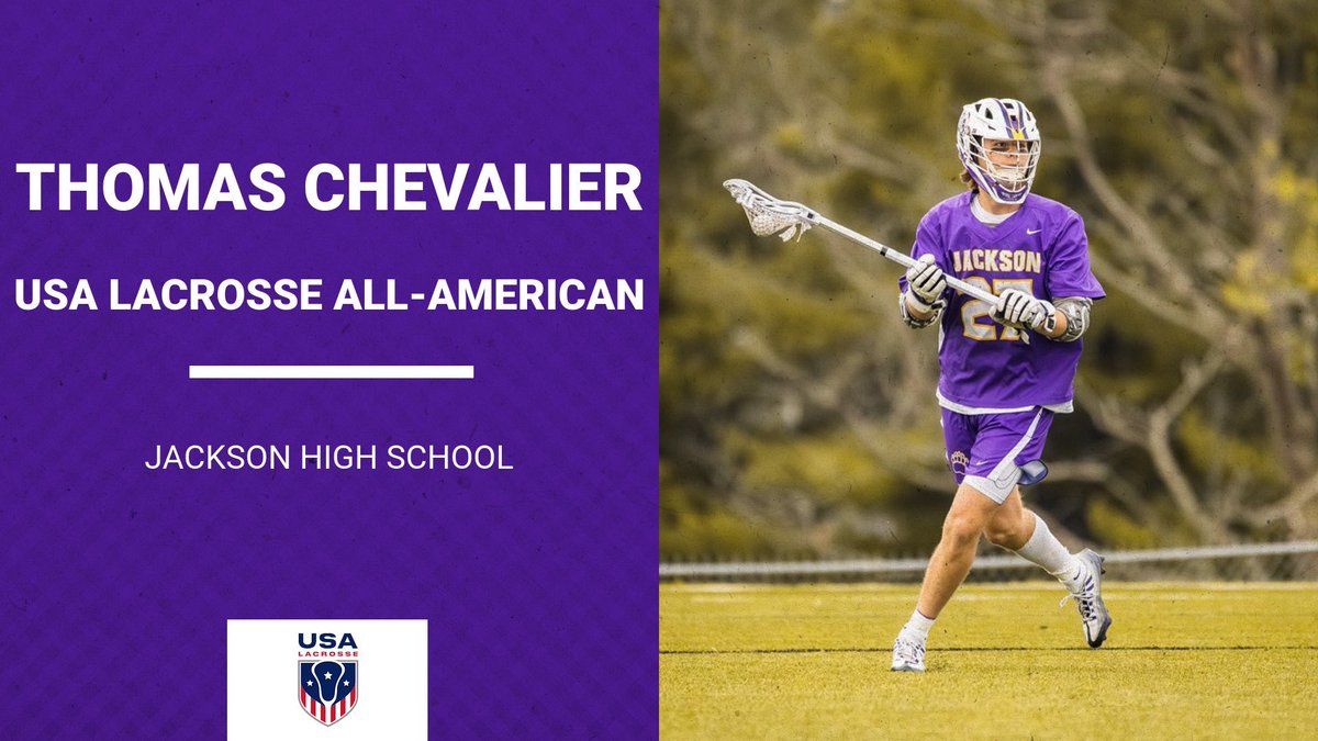 JacksonBearsLax's tweet photo. Congratulations to senior, Thomas Chevalier, on being named a USA Lacrosse All-American! https://t.co/ehmEu3eaOY
