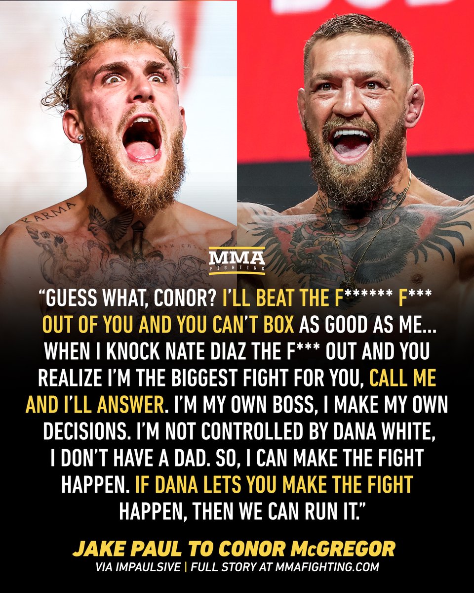 Jake Paul vows to 'beat the f****** f***' out of Conor McGregor 😳

📰 bit.ly/MRMay31
