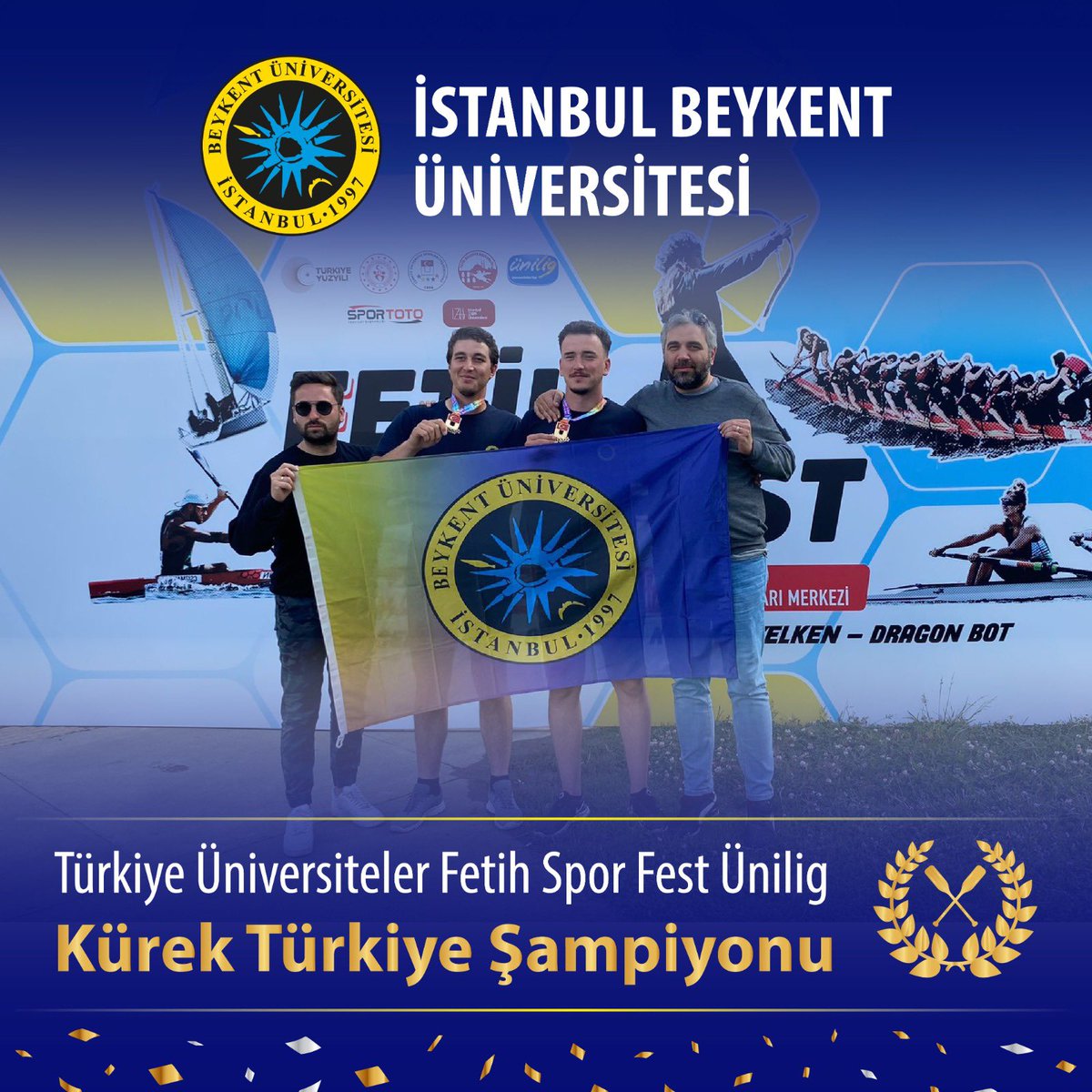 Türkiye Üniversiteler Fetih Spor Fest Ünilig Kürek Türkiye Şampiyonu olan İstanbul Beykent Üniversitesi Kürek Takımımızı kutlarız!

#İstanbulBeykentÜniversitesi #KürekTakımı #İşteGelecek