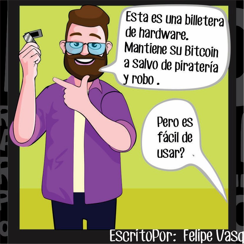 Criptopiacomics's tweet photo. Norman: Esta es una billetera de hardware.
Mantiene Su #Bitcoin a salvo de piratería y robo.

Otto: Pero es fácil de usar? 

#CryptoComedy #FunnyFinance #EducationalComedy https://t.co/v8V5N0lObU