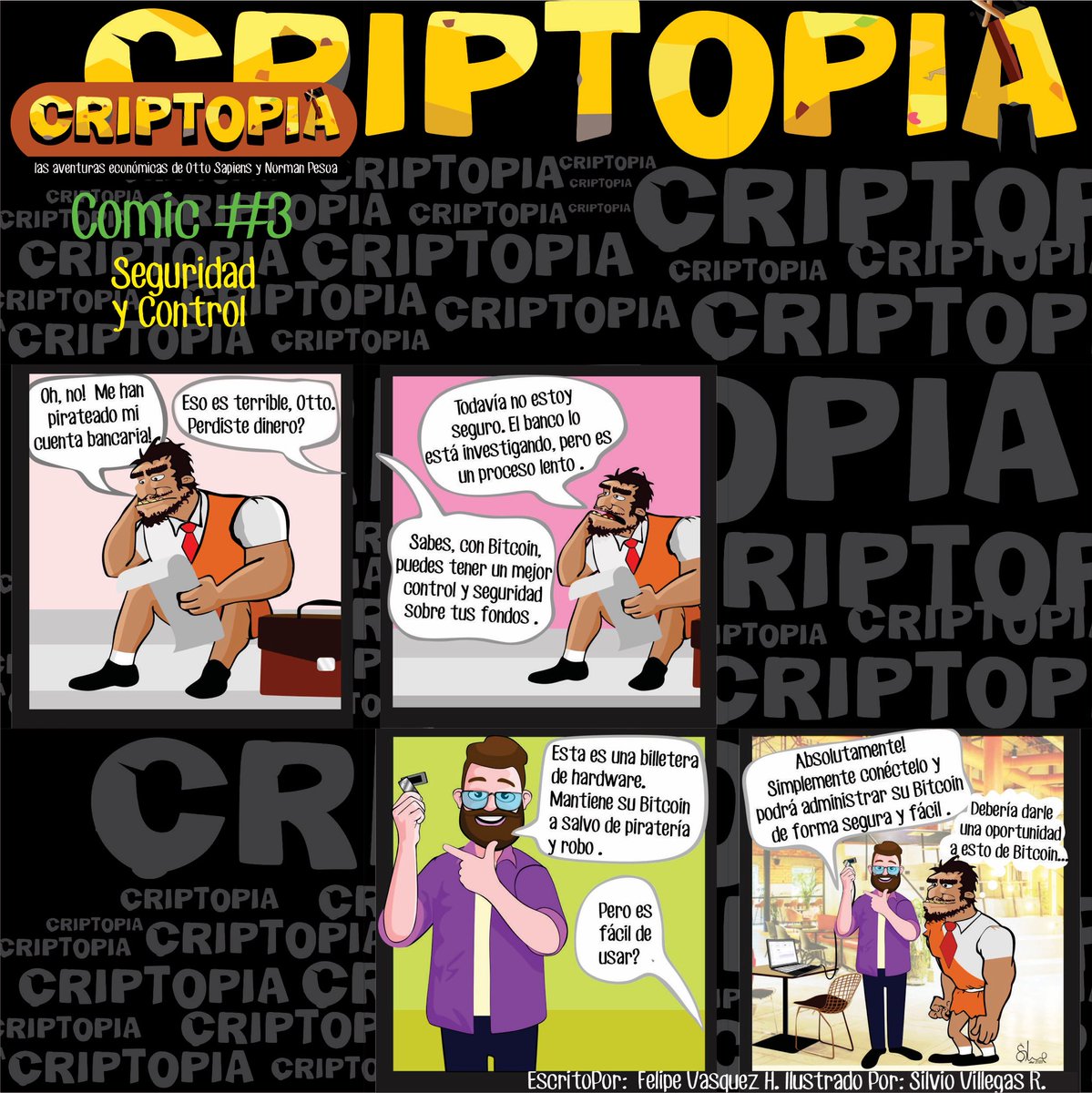 Criptopiacomics's tweet photo. 🧱CRIPTOPIA🧱

Las aventuras económicas de Otto Sapiens y Norman Pesoa 💰.

#CryptoComedy #FunnyFinance #EducationalComedy
#FiatFunnyFails #BitcoinArt https://t.co/qJYKycu2c7