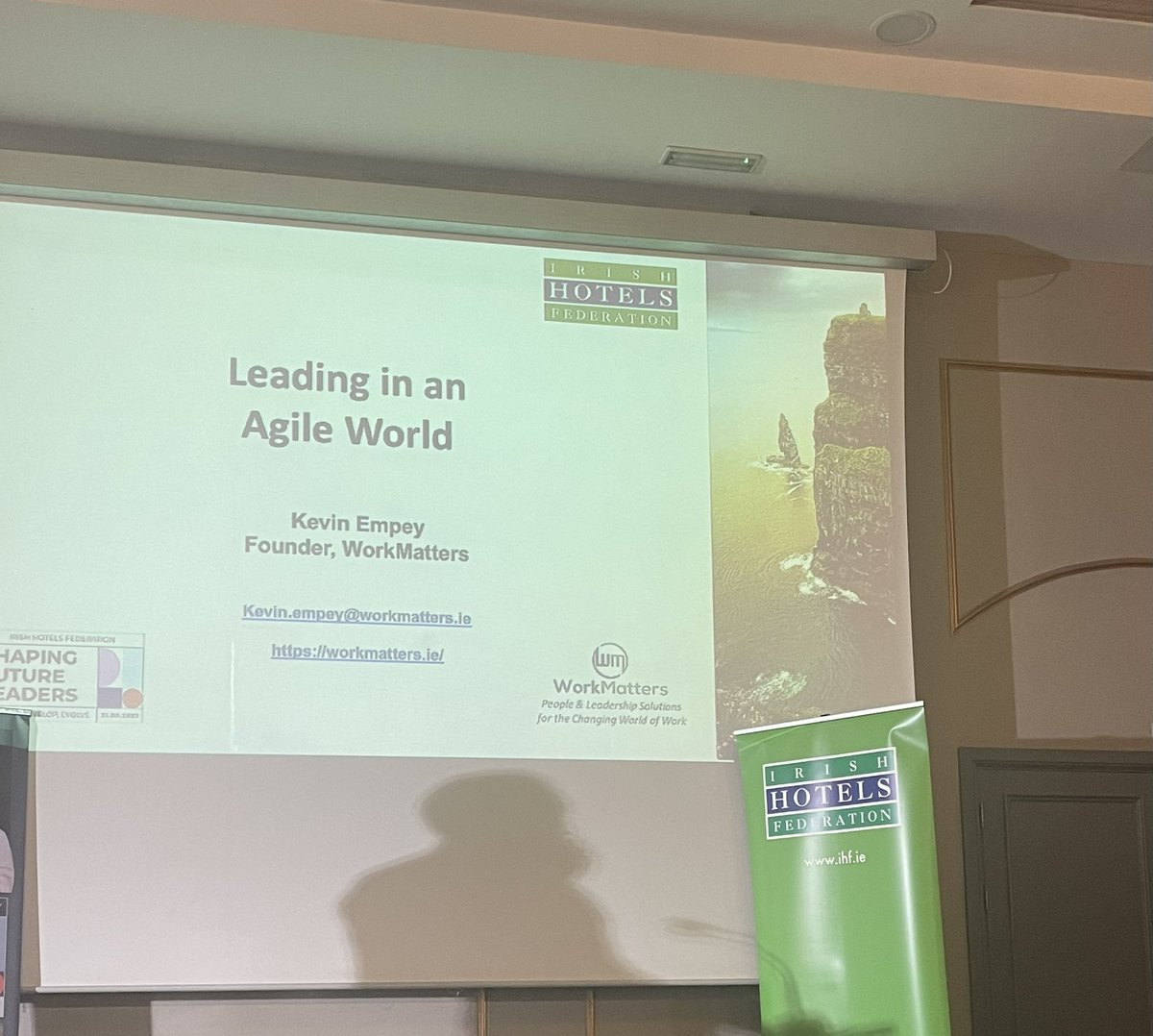 rachelmurphy19's tweet photo. After wonderful lunch break with great food from @MidlandsPark we are starting off with Leading in an agile world #IHFpeopleday23 @IHFcomms @No1CorkHotel @TrigonHotels https://t.co/kJZetK9OVc