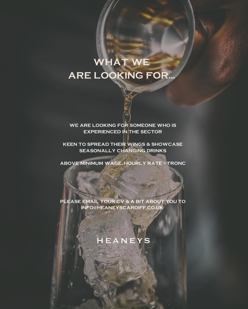 Our team is wanting to expand 🎉💚
-
Info@heaneyscardiff.co.uk