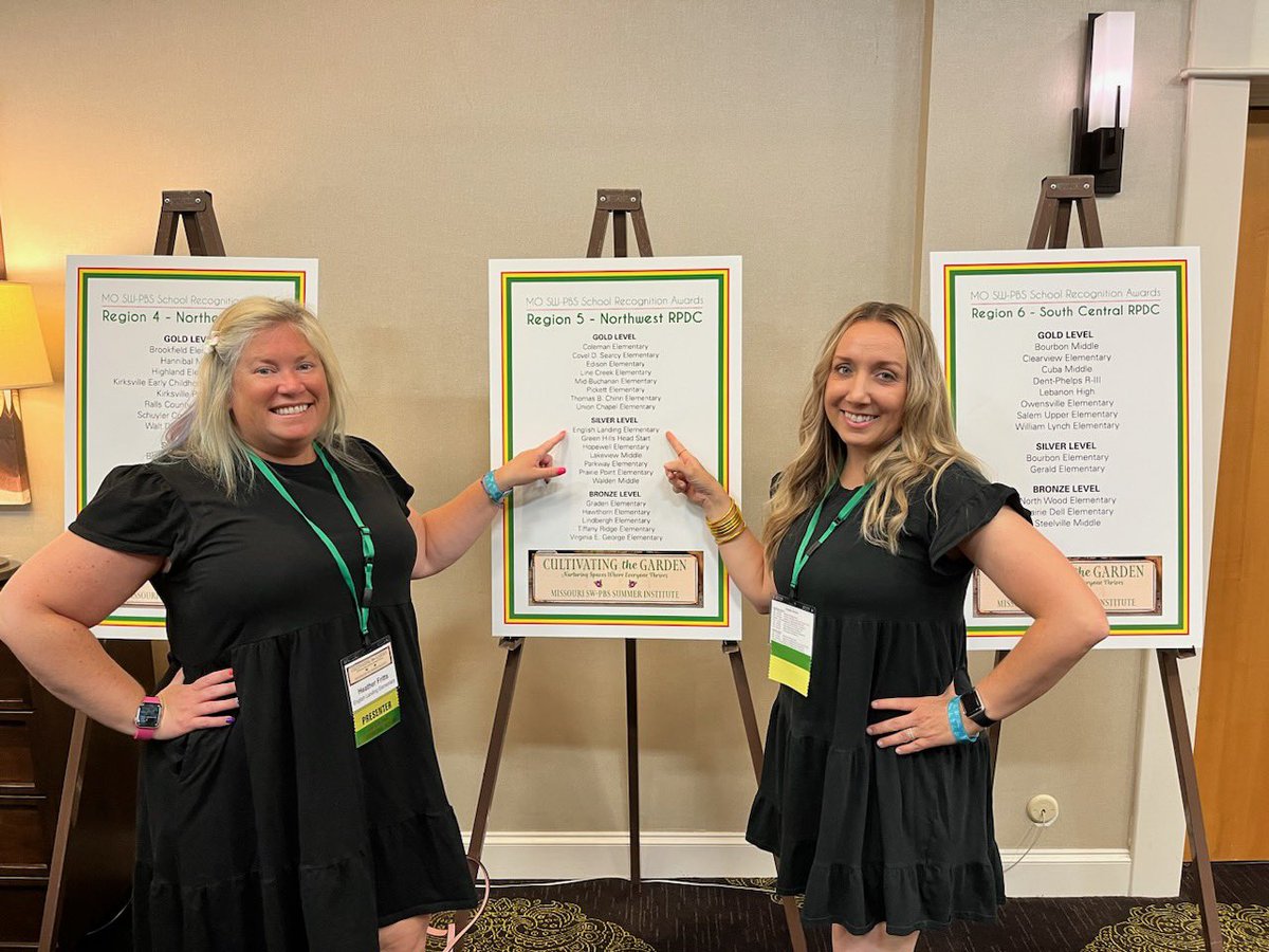 AD_educator's tweet photo. Silver Level Recognition @EnglishLanding #MOSWPBIS #pbissummerinstitute https://t.co/4UzN6pSab1