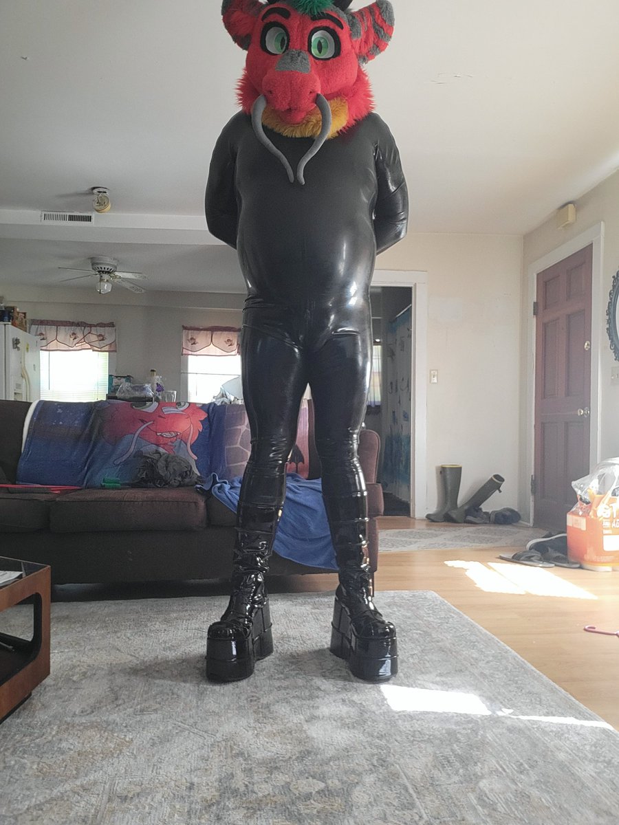 Tall rubber dragon