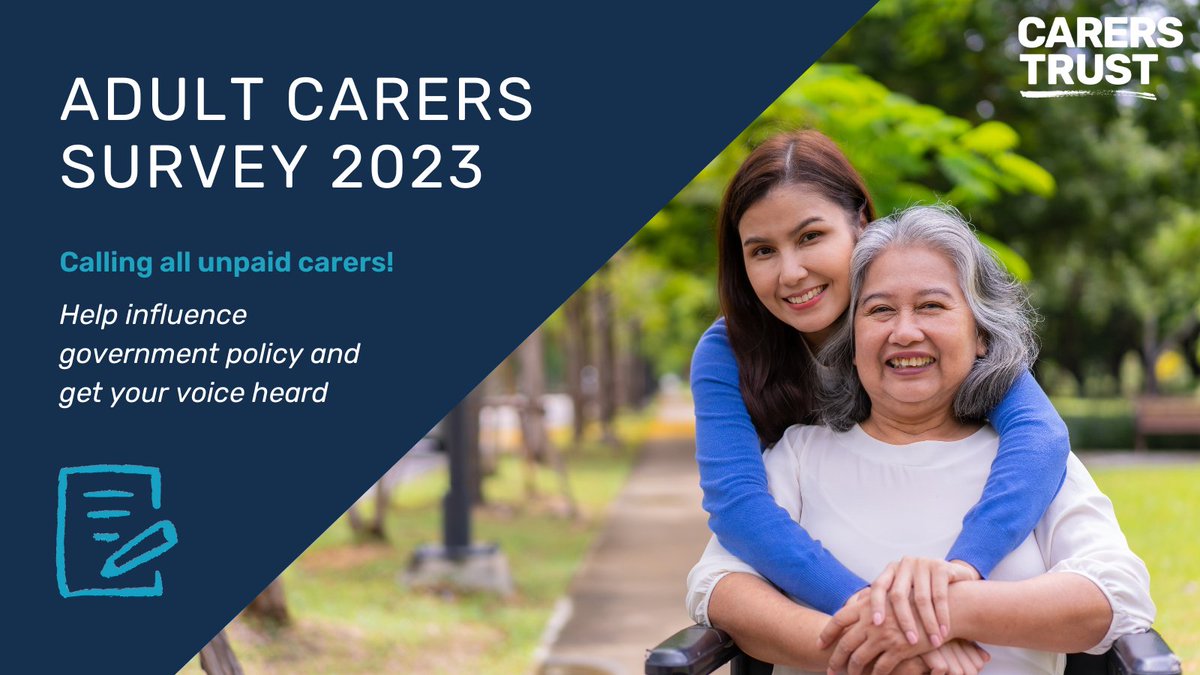 Unpaid carers - get your voice heard!

Take our Adult Carer Survey and be in with a chance of winning a £45 Love2Shop voucher
👉 bit.ly/3IytsJK