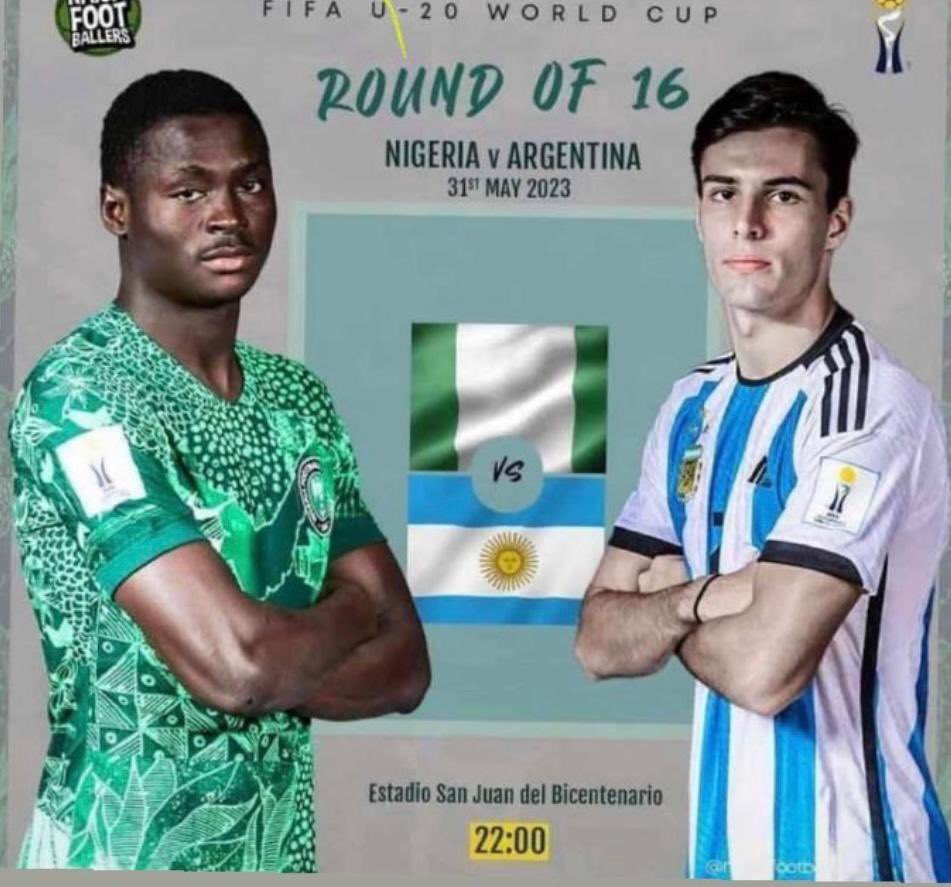 HrjSport's tweet photo. Nuestros jugadores de la selección de Nigeria juegan hoy por el pase a cuartos de final del Mundial sub20 frente a la selección argentina . SUERTE !!! https://t.co/DpDAtJRvRW