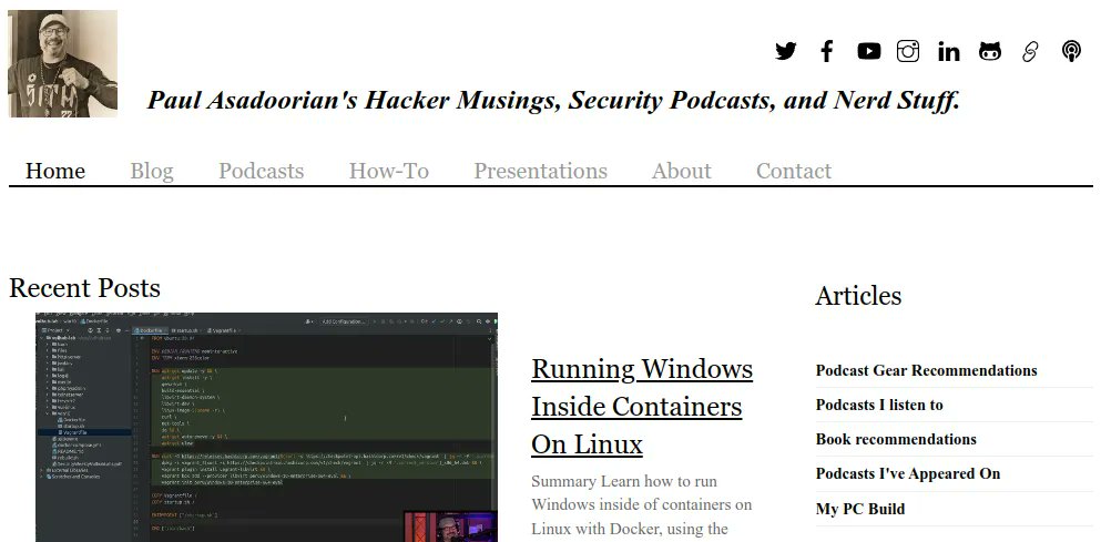 securityweekly's tweet image. Today I am launching a new website: securitypodcaster.com - Here you can find my latest blog posts, links to all of my social media platforms, videos/slides of my presentations, links to all of my podcasts, lists of other podcasts I listen to and more!
