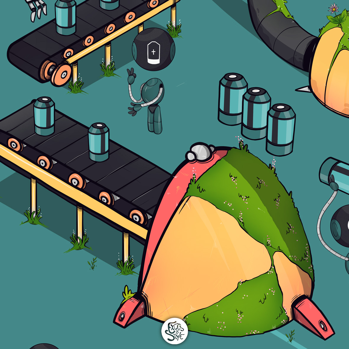 excesdestyle's tweet photo. La suite de SAUVE QUI BUG !

Cette fois, nous souhaitions illustrer le printemps, l'été, plus de vert et de soleil. Si vous faites attention, il y a des œufs cachés...

#excesdestyle #robotique #robotdesign https://t.co/tiv9hBJyhQ
