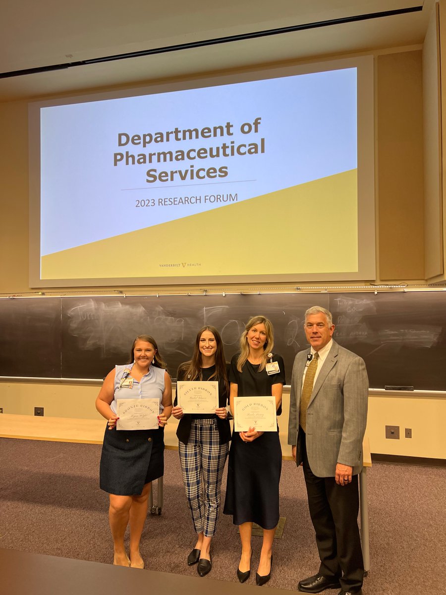 Thank you to everyone who attended our 2nd Annual Department of Pharmaceutical Services Research Forum. It was great to see our staff, residents, and students present their research and QI projects to the greater VUMC community!