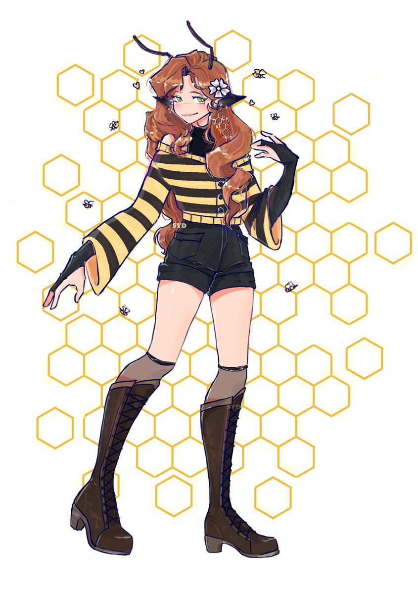 Oh? @GeminiTayMC but make her a BEE! <3

Super happy with this :’) Loosely based off a Carniolan Honey Bee. Might draw Ghast Sausage tomorrow :>
-
#NewLifeSMP #NewLifeSMPfanart #GeminiTay #mcyt #fanart #digitalart #Geminitayfanart