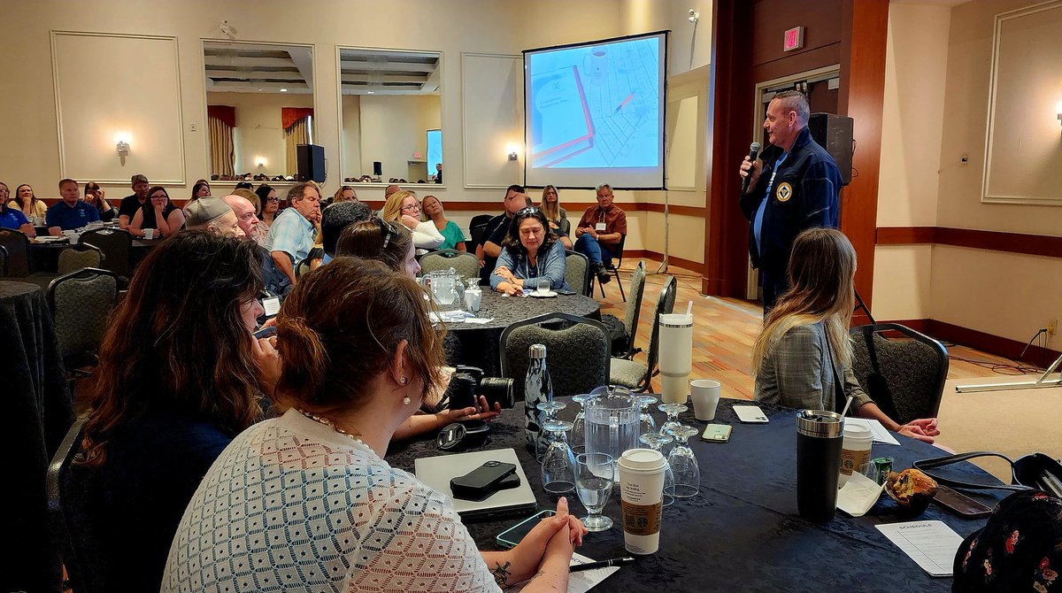 DaveColvinCEM's tweet photo. Listening to Commissioner Bernie Derible talking about emergency management in Ontario kicking off #EMForum #DufferinCounty https://t.co/KoW00zk3I8