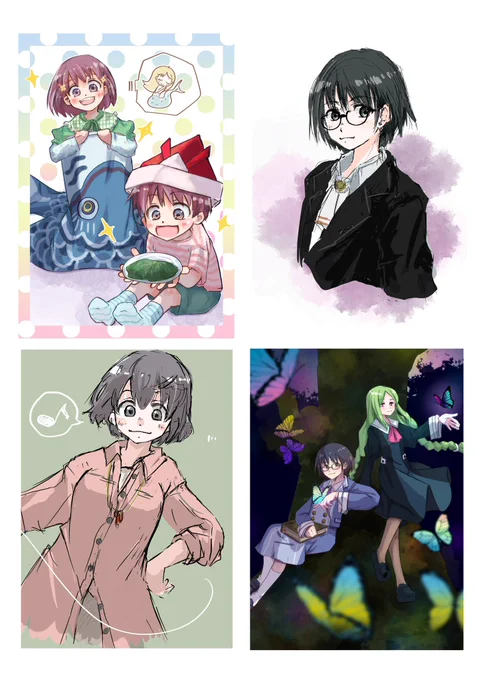 #今月描いた絵を晒そう

ラフ画を入れてこの4枚でした。
少ないですが、自分の中では色々な描き方を模索して勉強できた1ヶ月でした✨
今月も楽しくお絵描きできましたっ😊
来月もよろしくお願いします🍀 