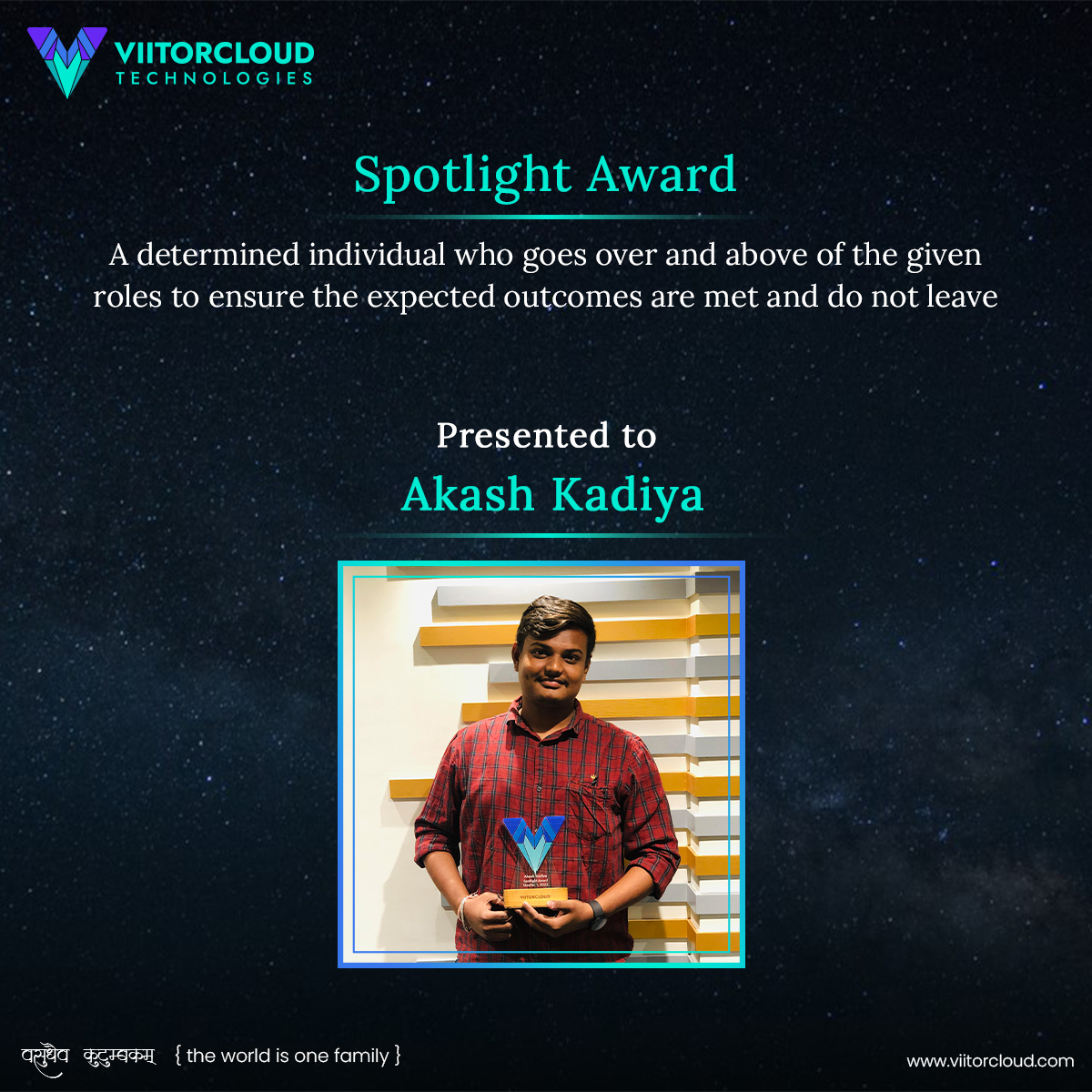 ViitorCloud's tweet image. The awards are presented in various categories, such as the #ConsistentPerformer, #EntrantoftheQuarter, and #SpotlightAward