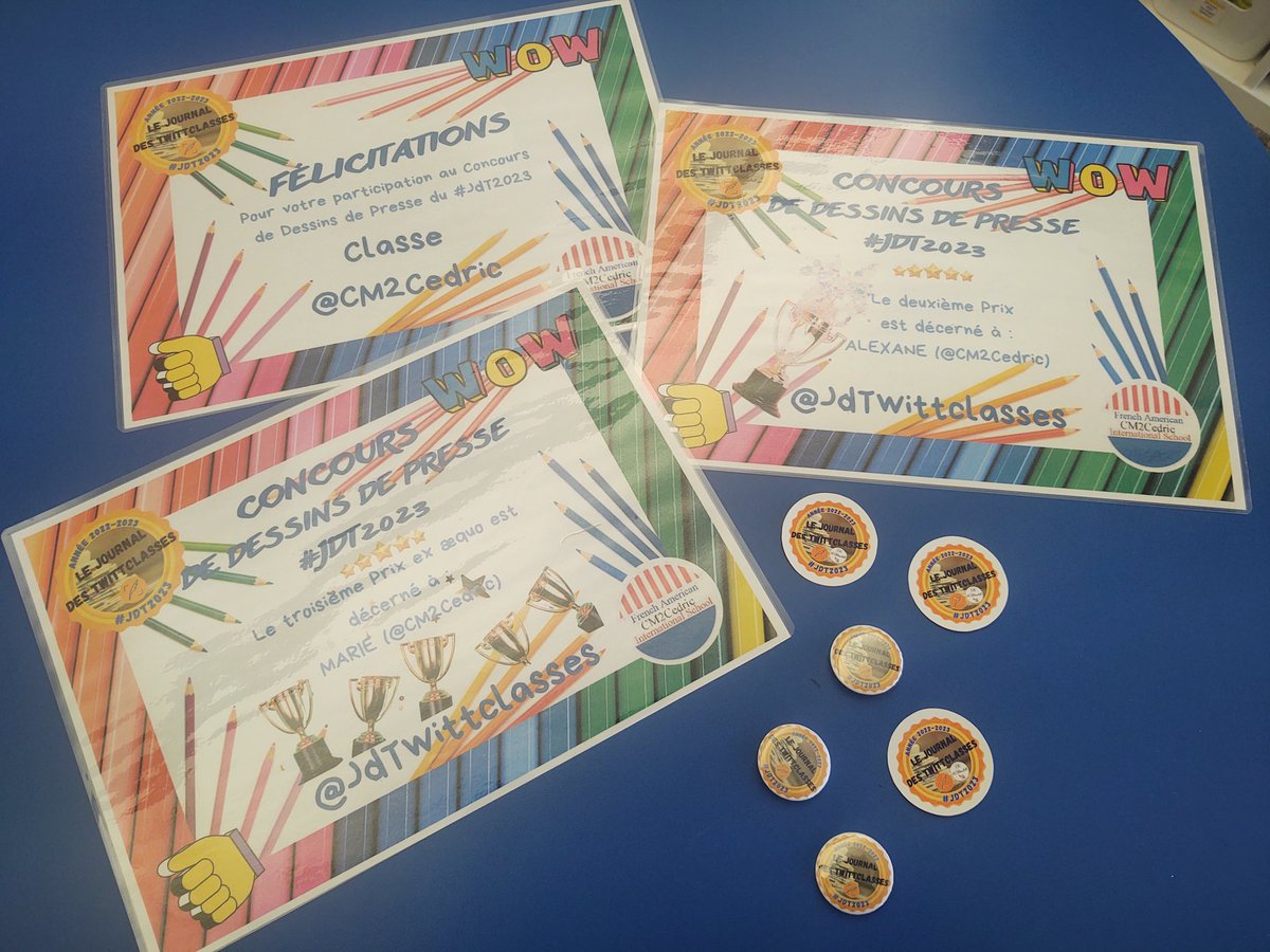 Hier, nous avons reçu une lettre de France 🇫🇷 avec des diplômes. 😍 Merci <a href="/JdTwittclasses/">Le Journal et la Radio des TwittClasses</a>