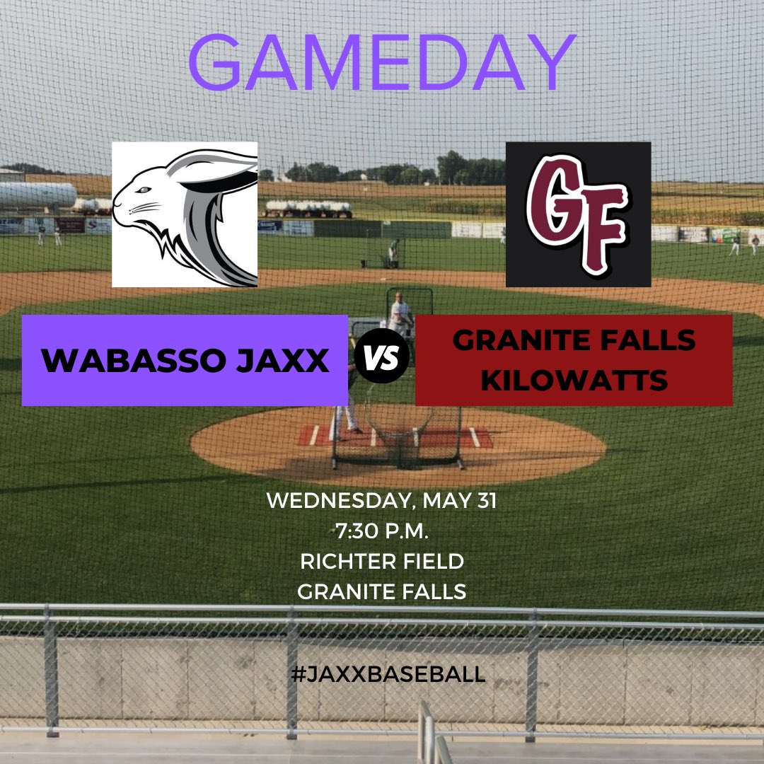The Jaxx have their first road game of the year tonight, as they travel to <a href="/KilowattsGF/">GF Kilowatts</a> for a 7:30 first pitch! See you there!