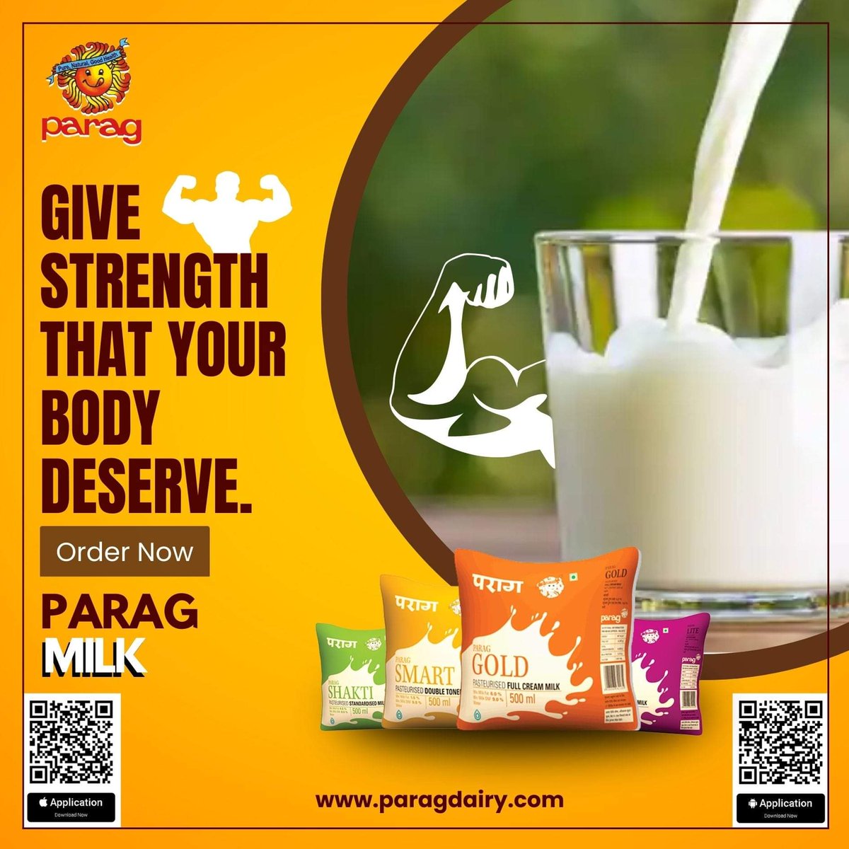 Give strength that your body deserve. 💪🥛

#paragmilkup
#paragmilk
#milk
#paraggold
#paraglite
#paragshakti
#healthydrink
#drinks
#INDvsAUS
#deliciousmilk
#protein
#CSKChampions
#saturday
#weekendspecial