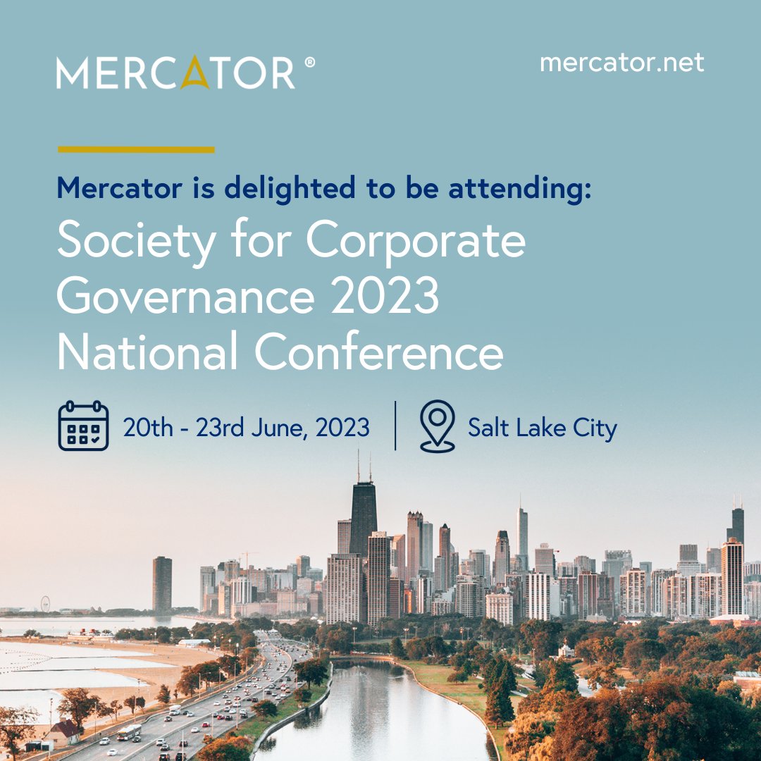 MercatorbyCitco's tweet image. We are sponsoring the Society for Corporate Governance's 2023 National Conference in Salt Lake City.
 
If you're interested in discussing why #corporategovernance professionals need to embrace the #EntityPortfolioManagement imperative today, please reach out for a meeting!