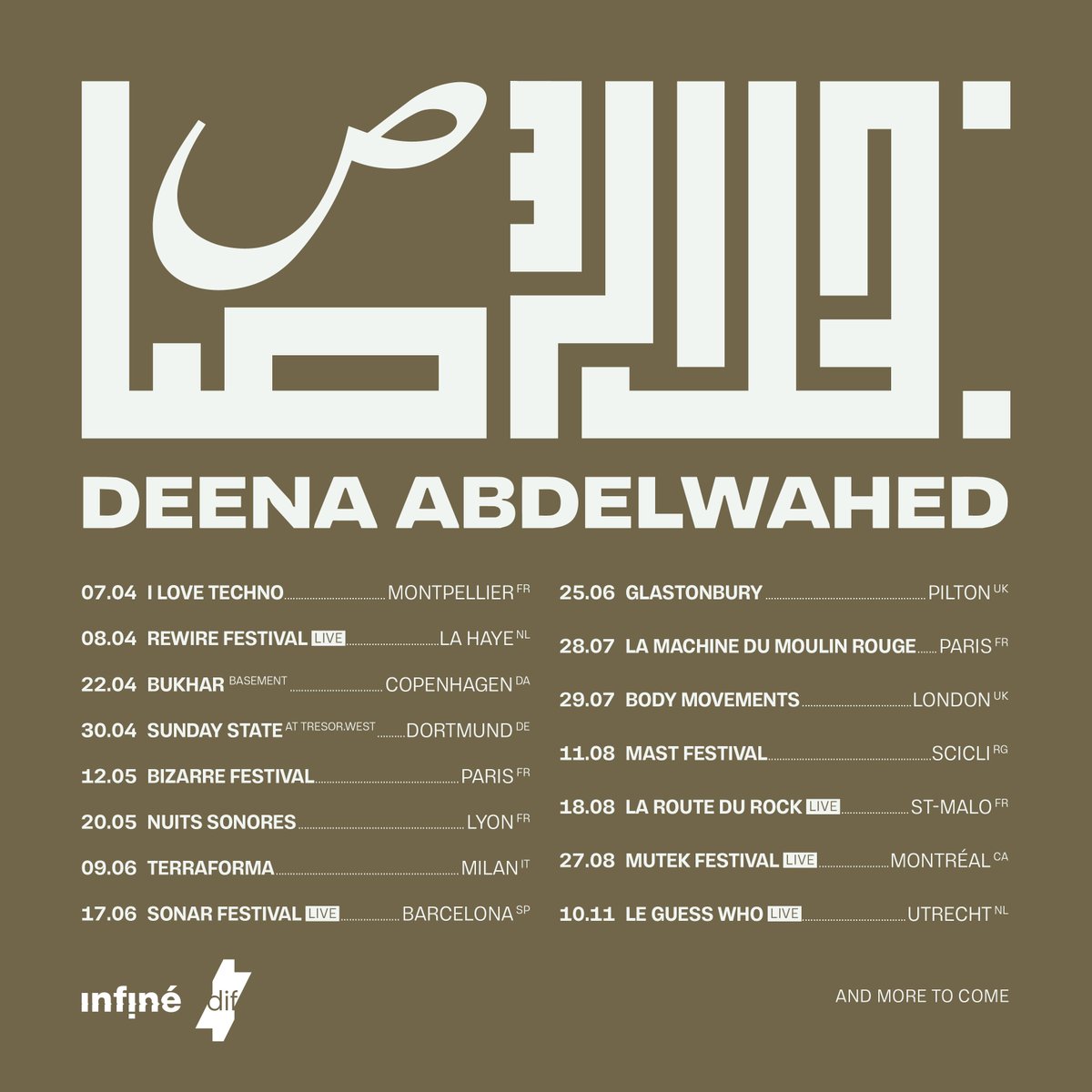 On tour >> deenaabdelwahed.club @deena0deena @dif_prod