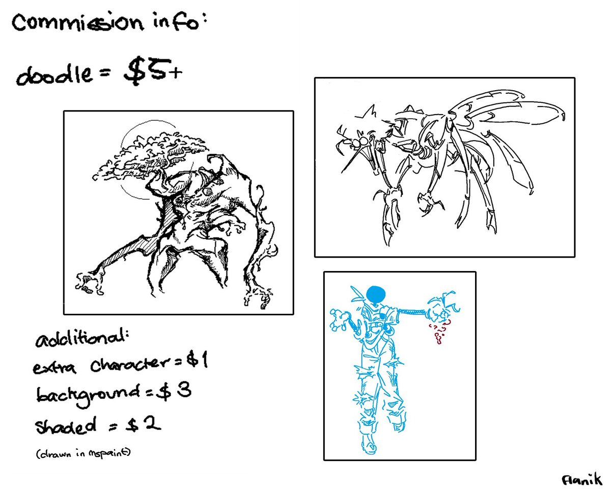 FlanikBones's tweet image. updated my coms sheet thingy lol #commissionsopen 
(read alt)