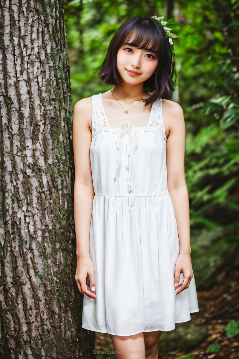 hiki_akari's tweet image. そこそこ顔は反映させてくれるかも😳AIらしく、脚も一本おまけしてもらえました🦵#remini #reminiAI 
無料は今のうちかもなぁ（課金の案内が出ますが×で続行できます）