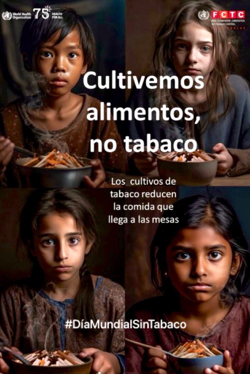 ConsumoRespons6's tweet photo. Cada 31 de mayo, en conmemoración de la campaña mundial iniciada en 1987 por la ONU para reducir el tabaquismo, se celebra el Día Mundial sin Tabaco.
Fumar mata, contamina el medio ambiente y resta superficie para el cultivo de alimentos!🌳
#sintabaco #DiaMundialSinTabaco #el31 https://t.co/LPB5nJIbRV