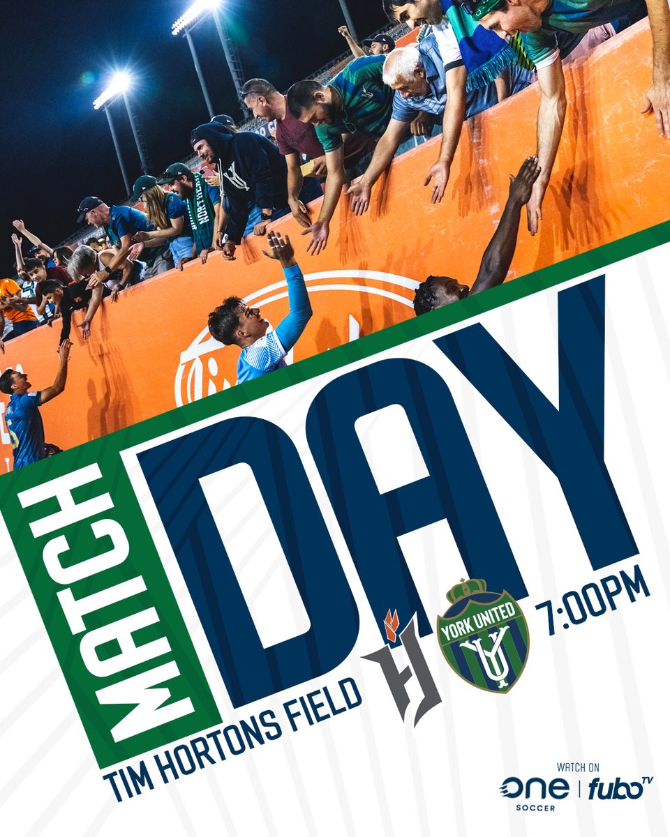 COYNS 💙💚

🆚 | @ForgeFCHamilton 
⏰ | 7:00PM
🏟️ | Tim Hortons Field
📺 | @onesoccer | @fuboTV

#WeAreUnited | #YorkUnitedFC