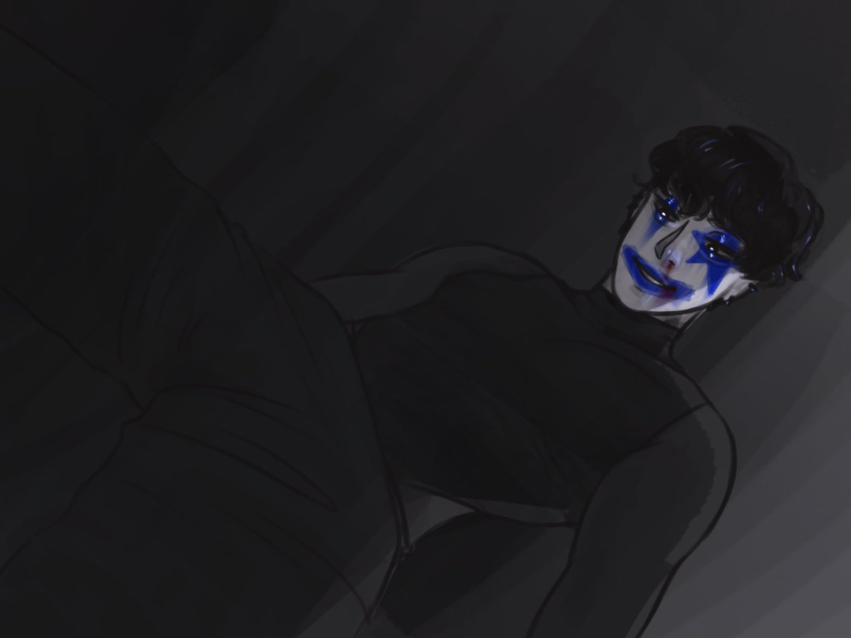 vanilliawitch's tweet photo. Clowns 💙💙💙 #wip #oc #characterdesign #artmoots #moots #digitalart #digitalartist #sketch #artcomissions #sketch #animeart #illustration #ipaddrawing #procreate #clown #clownoc #clownguy #blueclown #clownmakeup https://t.co/FaEAZqdHlV