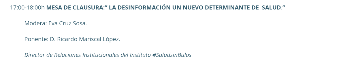 En el #congresopasqal23 abordaremos cómo la desinformación afecta a la salud de todos ¡Gracias por la oportunidad y nos vemos el viernes 9 en Avilés!  #SaludsinBulos <a href="/PasQalAsturias/">PasQal</a> <a href="/CalidValdecilla/">Calidad Valdecilla</a>