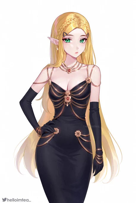 Zelda in Chanel vintage dress   #Zelda #TearsOfTheKingdom #totk