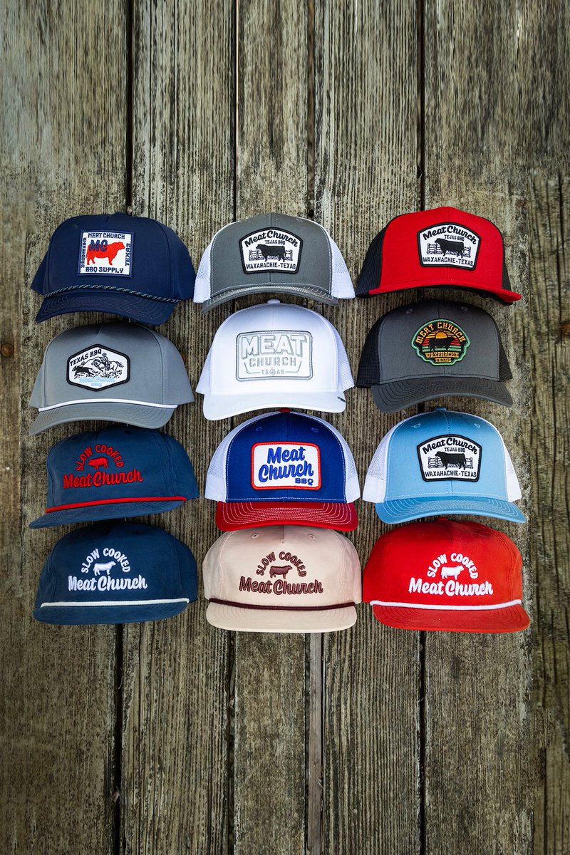 We have 12 new hats available in the MeatChurch.com Spring Collection! Patch hats, rope hats, Dad hats. Click the link below to shop them along with 8 new shirts and more. Cheers y’all!

bit.ly/meatchurchspri…