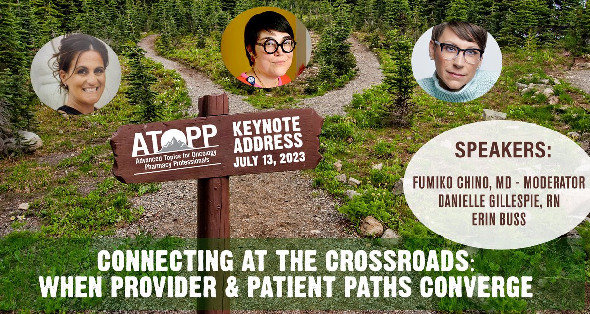 We are honored to have @fumikochino, Danielle Gillespie, and Erin Buss join to offer the keynote address. As providers, survivors, and caregivers, we can't wait to hear how their paths have converged at the intersections of health care. This session is not to miss!
