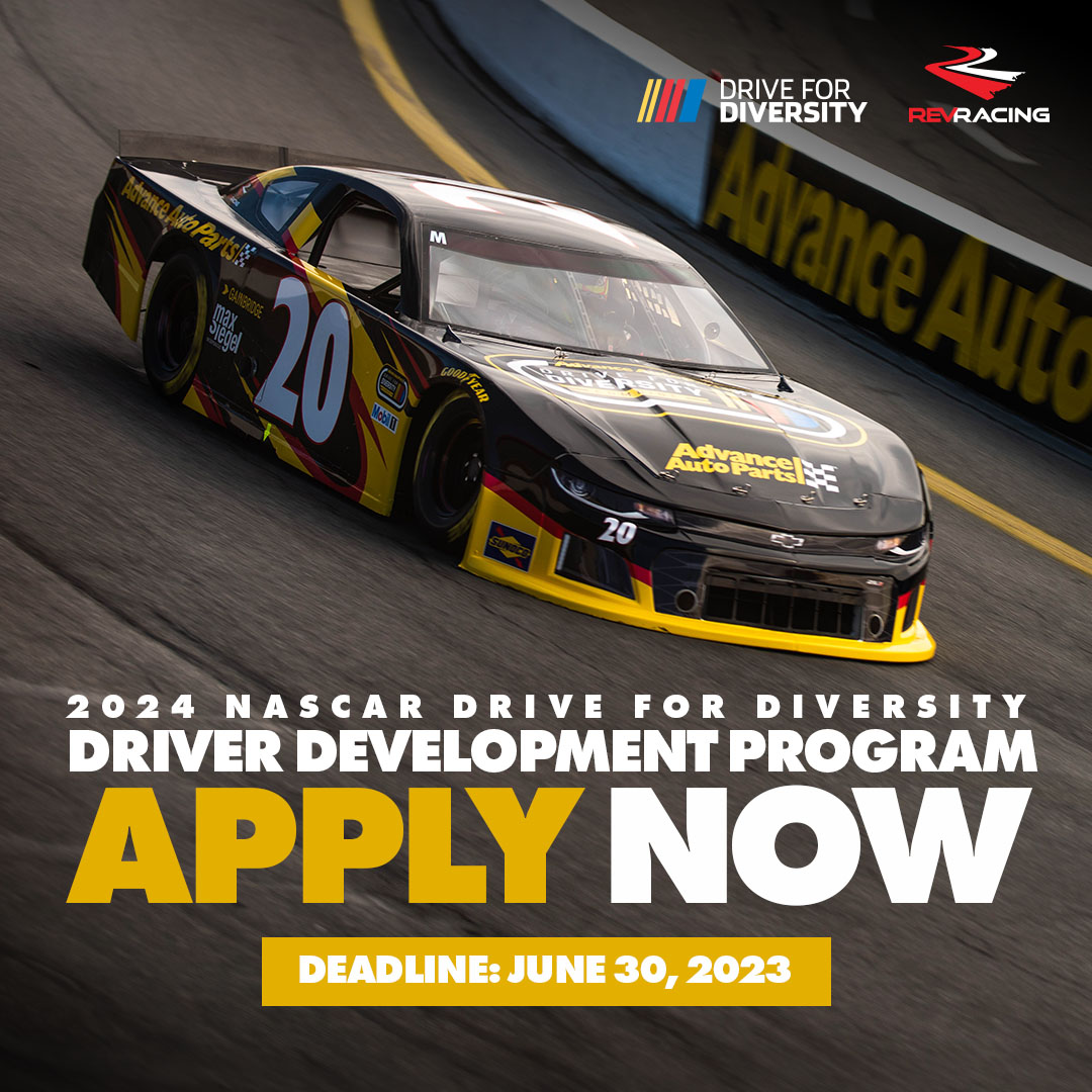 One month left to apply for the 2024 <a href="/NASCAR/">NASCAR</a> Drive for Diversity Driver Development Program    

Application Deadline: 6/30/23       

Apply here: bit.ly/3OMH59D

<a href="/NASCARDiversity/">NASCAR Drive for Diversity</a> | <a href="/Max_Siegel/">Max Siegel</a> | @NASCARRoots | <a href="/AdvanceAuto/">Advance Auto Parts</a>
