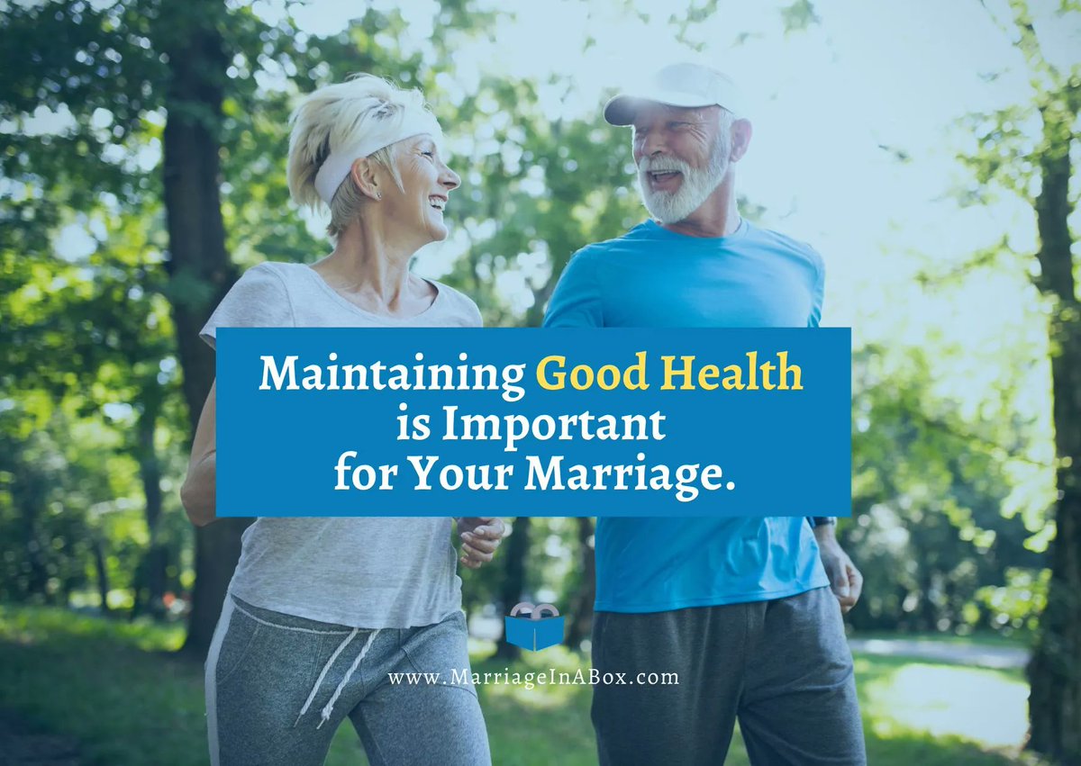 MarriageInABox's tweet photo. Maintaining good health and caring for yourself and each other is vital for a happy and successful marriage. Physical health is fundamental to a general sense of well-being and impacts your marriage relationship in many ways. 
Read more on the blog: https://t.co/20coOfGJxT https://t.co/2cHNg2leyk