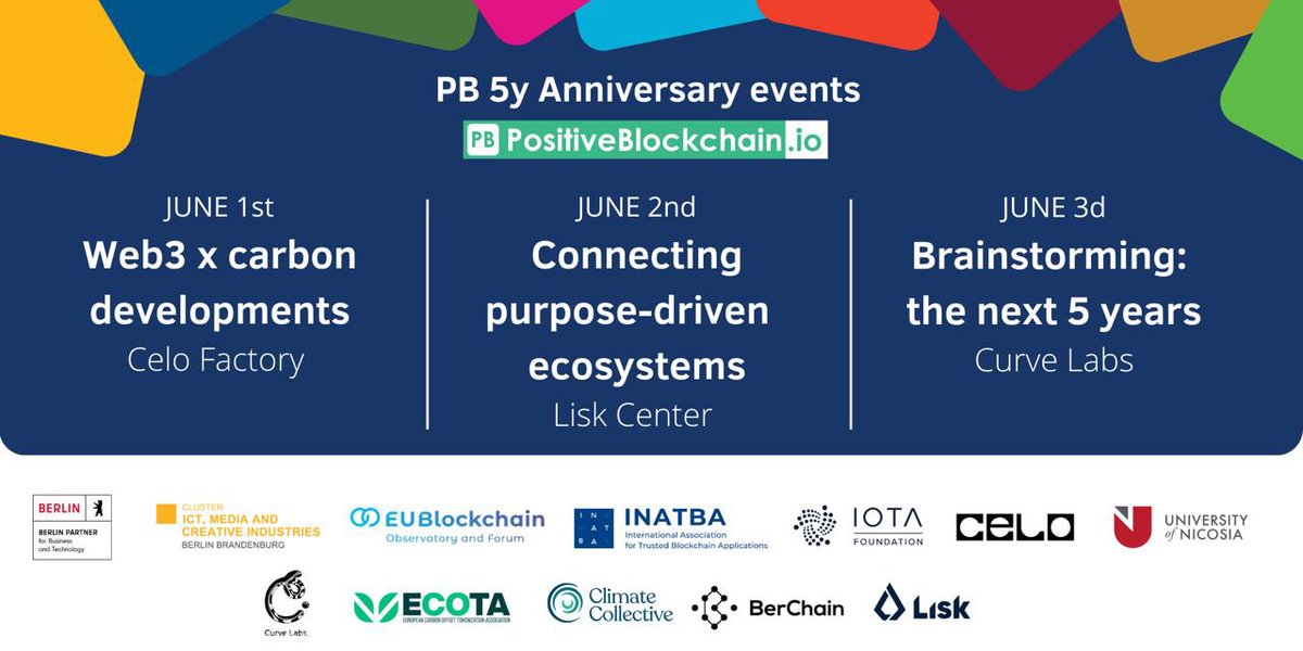 Berlin 📣
This week we are full of cool events! Don’t  forget to join us!
@iota @INATBA_org @EUBlockchain @PositiveBlock @BerlinPartner @LiskHQ #Bc100+