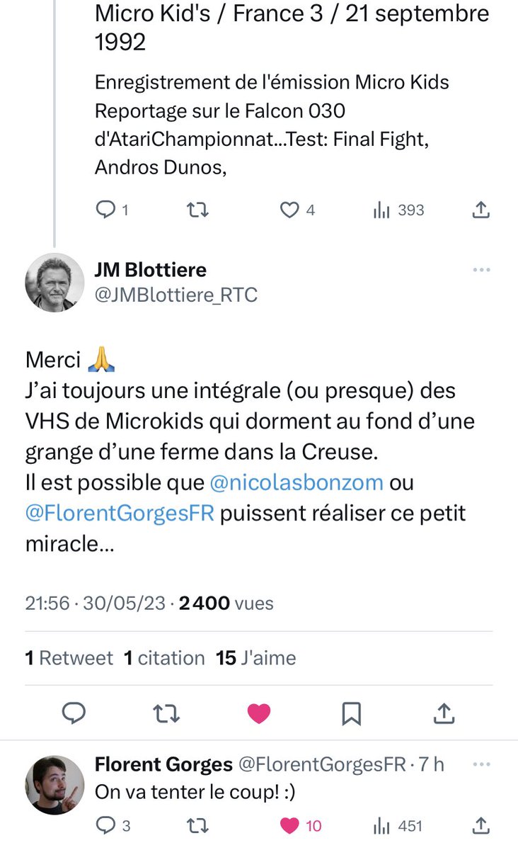 RaphJV's tweet photo. J’aurai pas mieux aujourd’hui 😍
#Microkids #Retrogaming #FR3
Émission ICONIQUE de JV à la télévision française.
Tellement de bons souvenirs du dimanche matin. https://t.co/gJtah1ZXpU