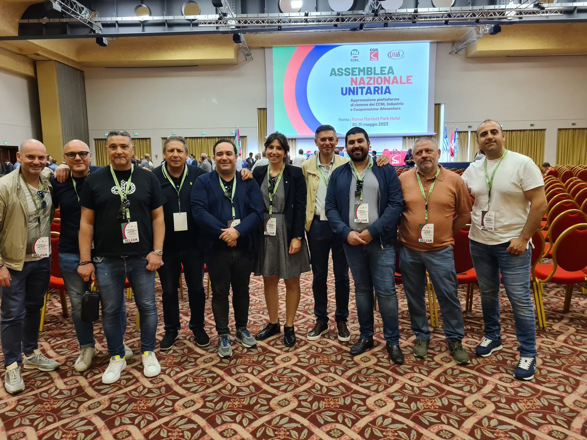 Fai_Cisl_Foggia's tweet photo. #31maggio #Roma Assemblea Nazionale Unitaria approvazione piattaforma rinnovo CCNL Industria e Cooperazione Alimentare - Donato Di Lella SegrGen #FAI #CISL #Foggia “Momento #sindacale fondamentale per per tanti #lavoratori impegnati in #settore fondamentale #economia del #Sud” https://t.co/G7LcgWRBPC