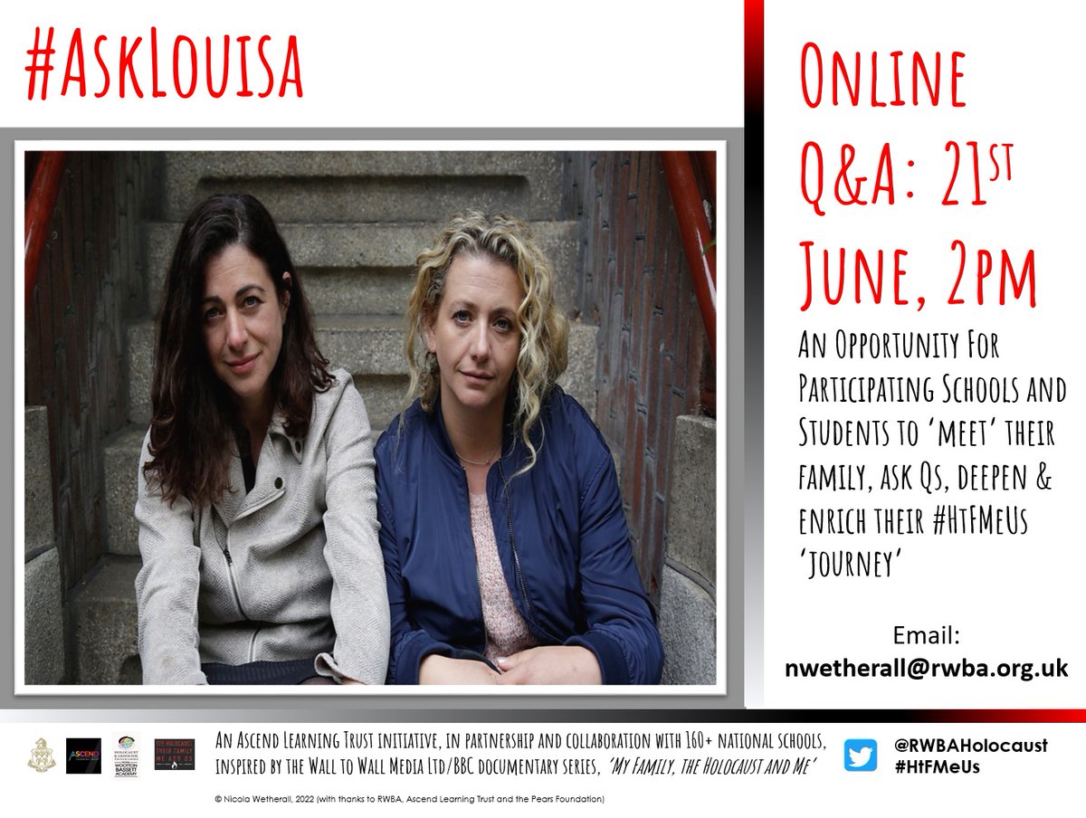 Following #LousiaandNataliesJourney as part of #HtFMeUs project?
Join us, 19 June, 2pm to have your opportunity to #AskLouisa your Qs, gain new insights & enrich your project outcomes. Submit Qs & check Zoom details via Basecamp.

@PewseyValeSch @Oak_Academy @SaraSinaguglia