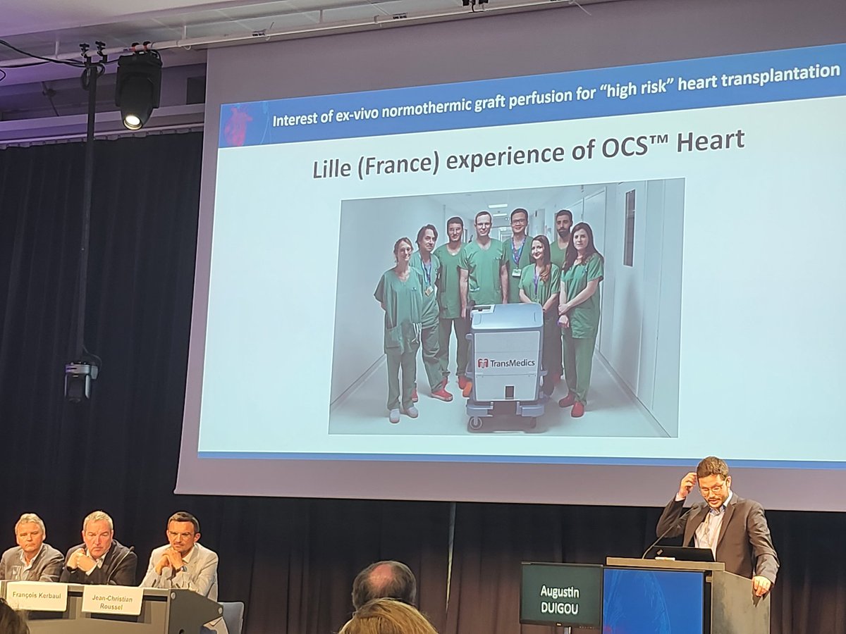 so_vasse's tweet photo. C'est au tour d'A. Duigou de présenter l'expérience du @CHU_Lille sur l'intérêt de la machine de perfusion normothermique (OCS) pour les transplantations à haut risque @Vincentelliand5
@MarieJungling @JeromeSoquet #JFEF #SFCTCV @ajctcv https://t.co/S4nKas7cKi