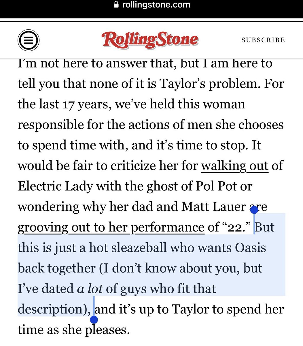 Angie is saying what all the white Swifties are trying not to say out loud. They don't see anything wrong with Matty Healy because a racist is not the worst that a man can be for them.