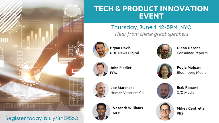DCNorg's tweet photo. Join us tomorrow, June 1st, in NYC for Tech &amp; Product Innovation, a DCN members-only live event. 

Members: register today for free: https://t.co/mZgVymhnpZ

Thanks to our speakers &amp; sponsors:
@arcxp @doubleverify Marigold @nativo
@switchboardsoft @Teads

#DCNlive https://t.co/Gc4vrhNNk6