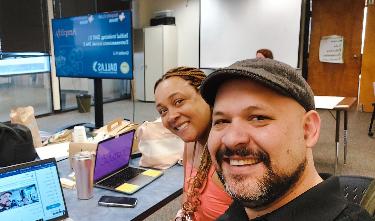 MirandaJMario's tweet photo. Second day of our @Amplify training! We are getting stronger to be the best support to our teachers and our students. Committed specialists getting ready to help implement this amazing curriculum next year! @DrElenaSHill
@Mo1Ramirez @randle_vw @ICanReadDallas @ReadBIGDallas https://t.co/KnjtKe78n4