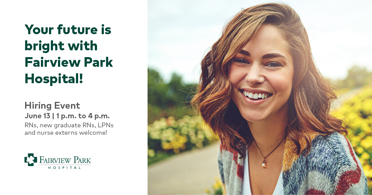 FPHospital's tweet photo. Join us at our upcoming hiring event for new graduate RNs, experienced RNs, LPNs and nurse externs on Tuesday, June 13! Meet and interview with our leadership and teams to learn more about our family-oriented culture. Offers will be extended on the spot!  https://t.co/QlYkLHlIQ5 https://t.co/Rq4Yuh3jnu