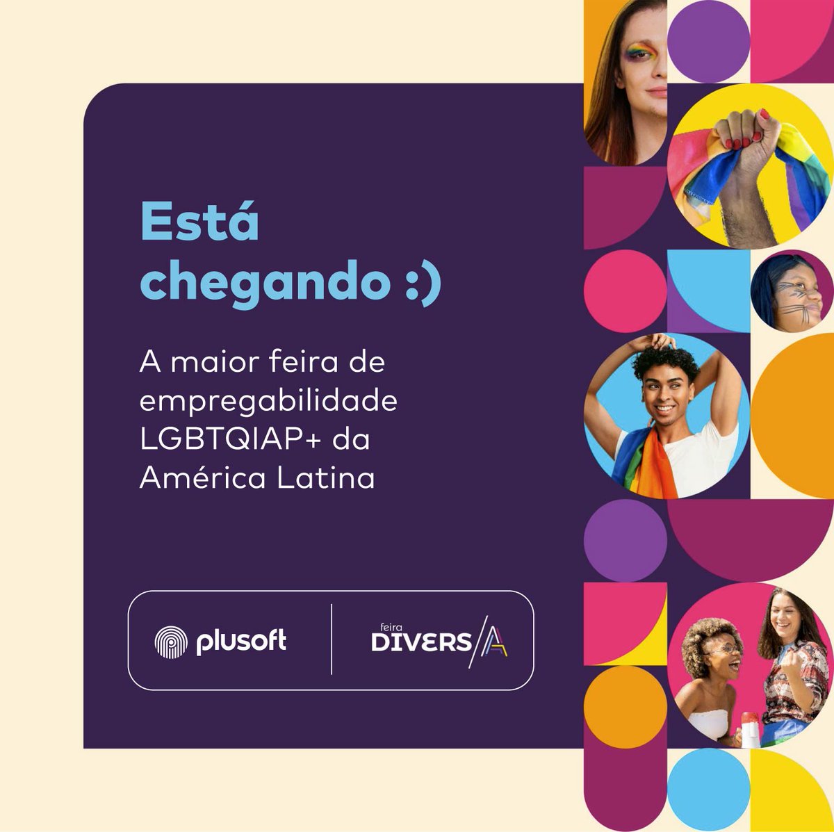 Plusoft's tweet photo. A Feira DiverS/A está chegando! 🏳️‍🌈

O evento acontecerá no dia 3/6, no Campus Vila Olímpia da Universidade Anhembi Morumbi. É uma boa oportunidade para fazer conexões com diferentes empresas e absorver conteúdos. Não perca: https://t.co/e26RUp8k3A https://t.co/raQTMI3mnJ