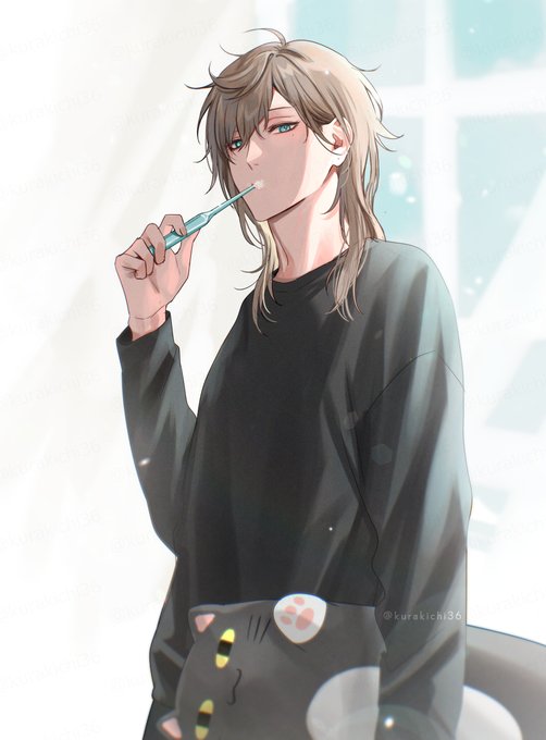 「blue eyes brushing teeth」 illustration images(Latest)