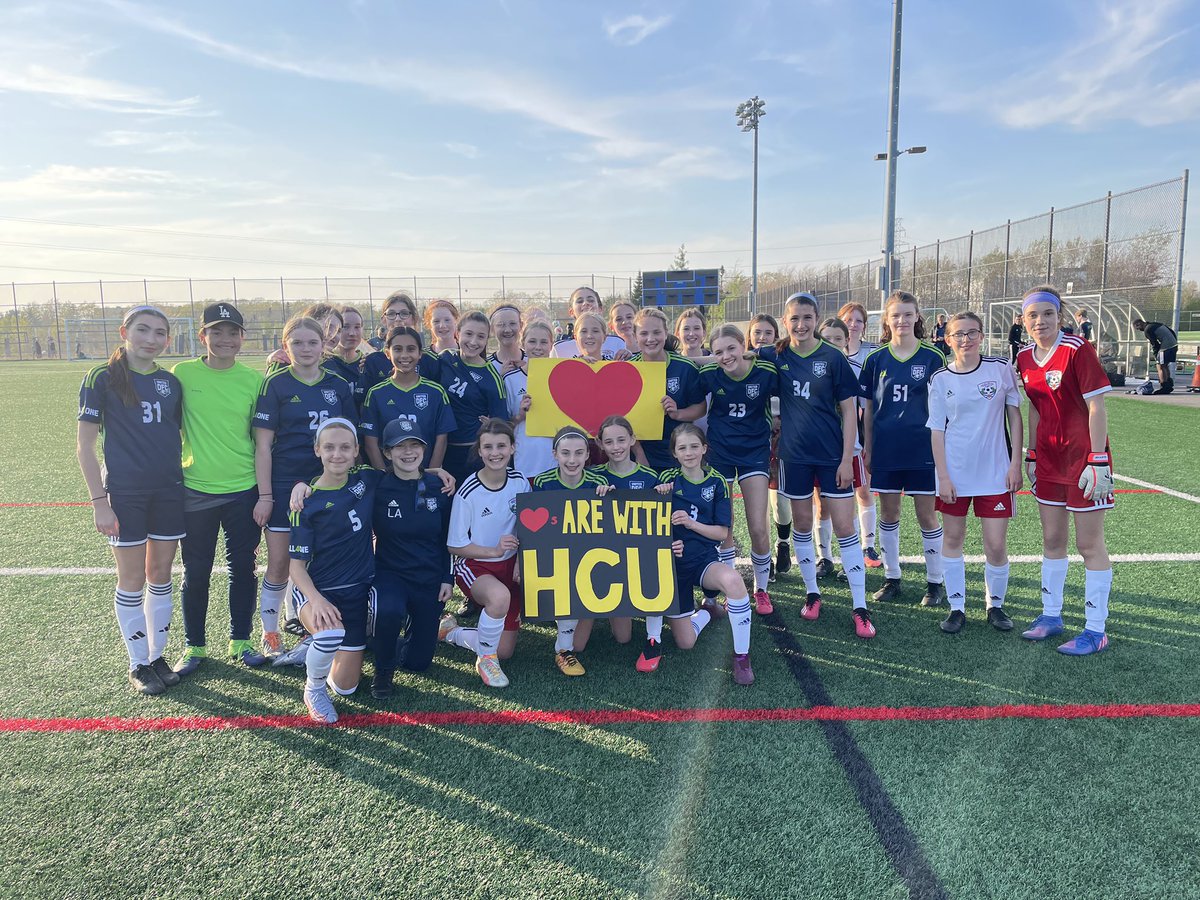 A gesture of support from <a href="/UnitedDFC/">United DFC</a> and <a href="/ValleyUnitedSo2/">Valley United Soccer Club</a> U13AA teams in support of <a href="/hcusoccer/">Halifax County United Soccer Club</a> who have been heavily impacted by the local state of emergency. 

Keeping everyone in our thoughts. We are in this together 🫶🏻

#novascotia #soccernovascotia #novascotiastrong