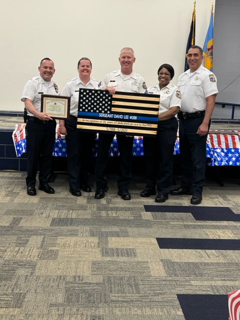 Philadelphia Police Training Bureau congratulates Lt. Kenneth Kimchuck on 30 yrs of service and Sgt. David Lee 35 yrs of service with the Philadelphia Police Department. Thank you for your service.