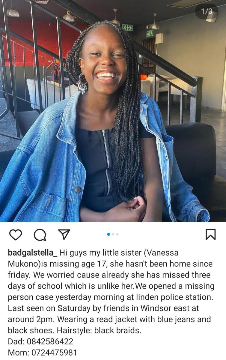 Retweet widely someone might have seen Vee