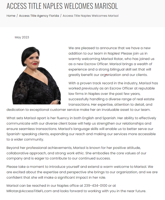 DID YOU KNOW? Access Title Agency FL, has a newsletter with tons of useful information. Don't miss out on what's happening in SWFL, Sign up NOW!  loom.ly/u5ODiYE  #swfl #title #agency #information #usefulinformation #signupnow #titleagency